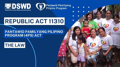 what is swdi 4ps tagalog|Republic Act No. 11310 .